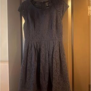 Forever 21 Navy Lace Fit and Flare Mini Dress